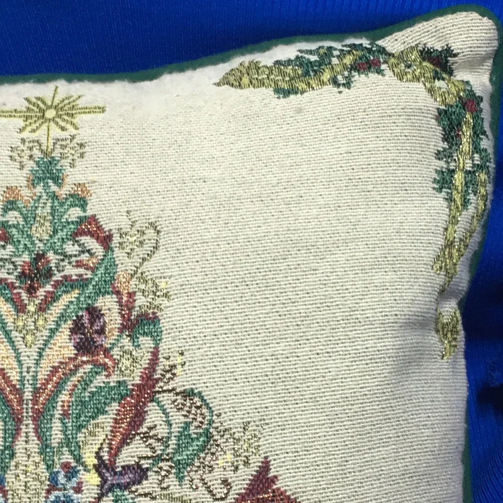 Elegant Christmas Tree Tapestry-style Riverdale Throw Pillow